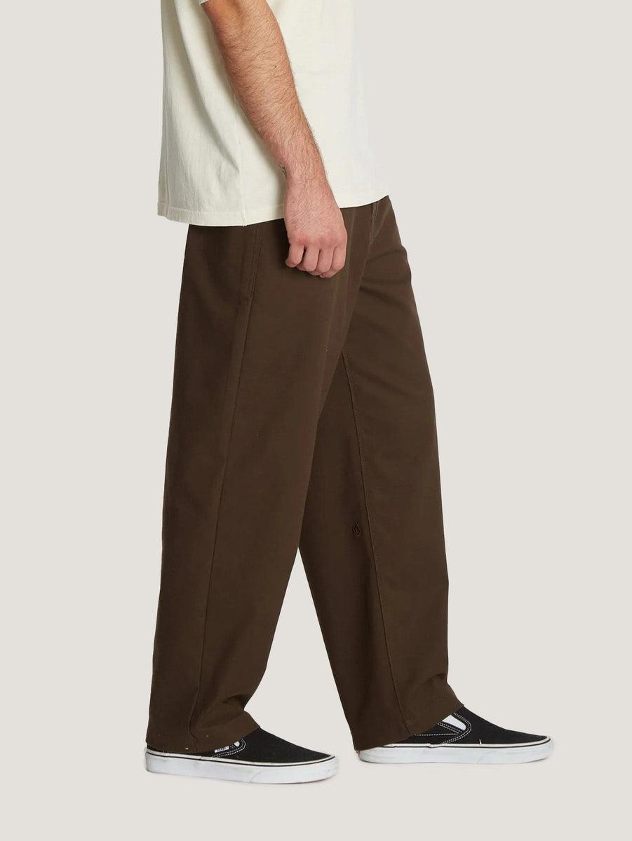 Pantalon Chino Vintage Volcom Homme - Taille 36x33, Marron, Patineur