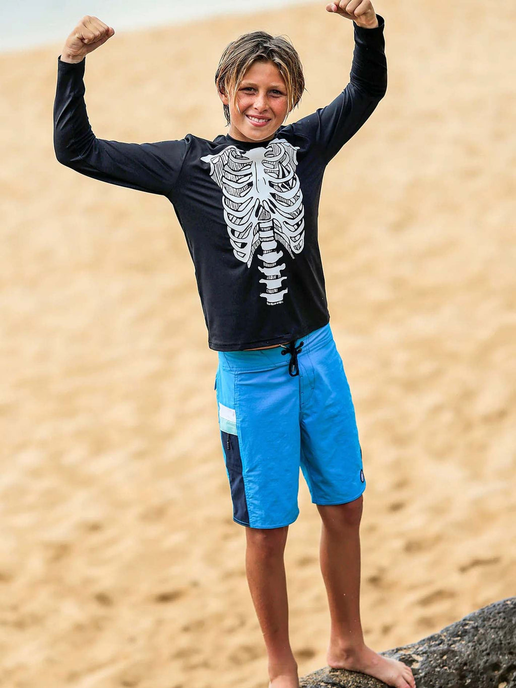 LICRA VOLCOM NIÑO SKELETON LS 