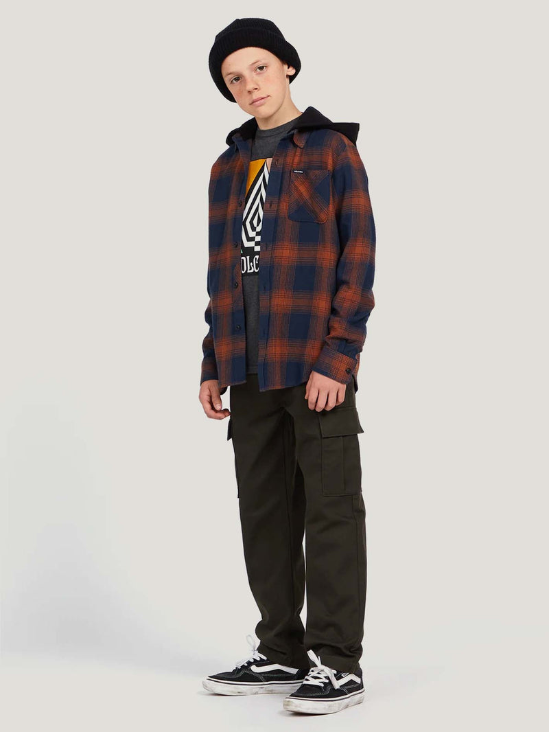 CAMISA VOLCOM NIÑO NETASTONE LS HOODED