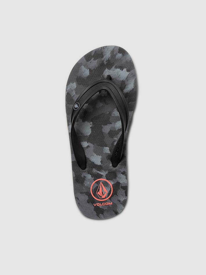 Shop Volcom Rocker 2 Thongs In Black/white - Fast Shipping & Easy